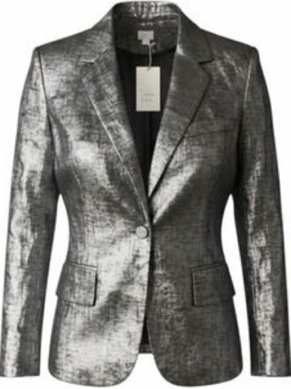 NWT Metallic Silver Women's Blazer Jacket